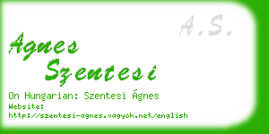 agnes szentesi business card